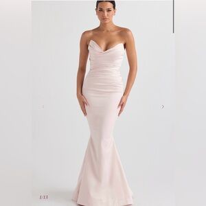 House of CB fleur dress in blush